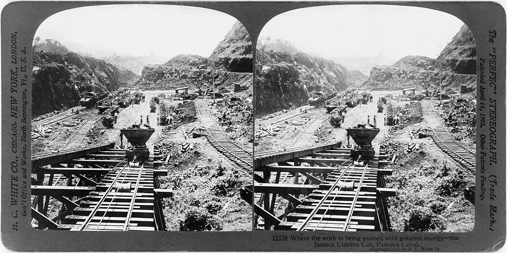 Panama Canal Stereograph